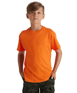 boy wearing orange wholesale tee shirt blank from delta apparel style 99300