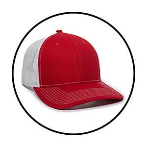 red trucker hat from delta apparel wholesale buy in bulk 