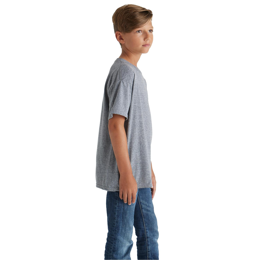 Delta Ring-Spun Youth Retail Fit Snow Heather Tee | Delta Apparel