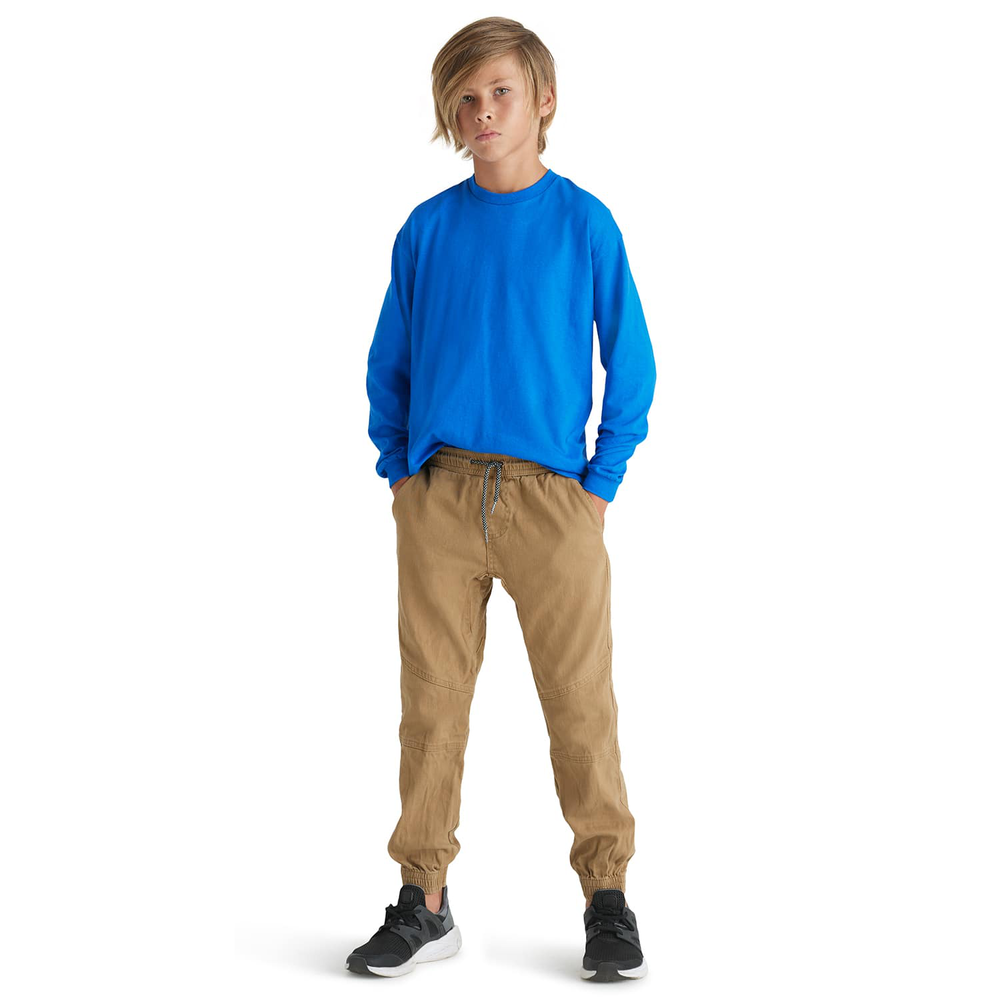 Pro Weight Youth 5.2 oz Regular Fit Long Sleeve Tee | Delta Apparel