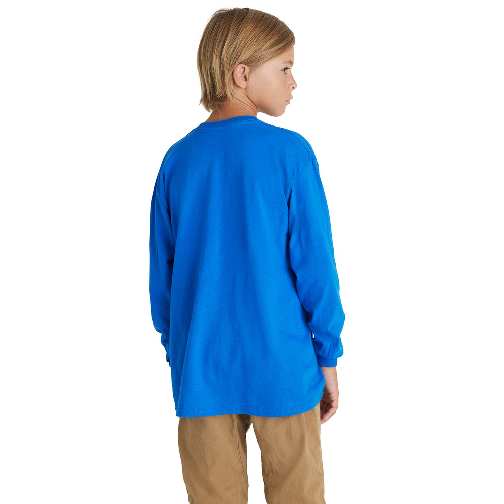 Daxton Youth Size Long Sleeve Tee Basic Tshirt Tops, 2Pk Royal