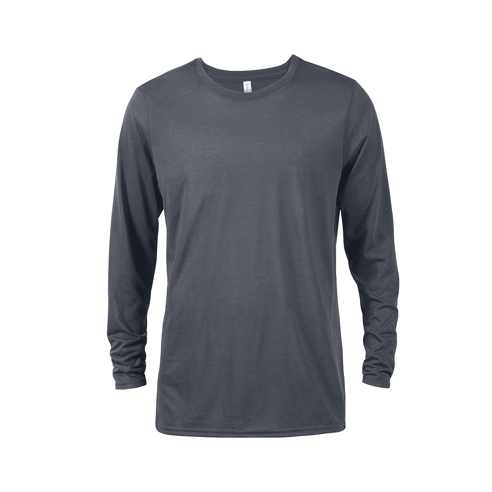 Klassy Network Crew Neck Long Sleeve Shirt, Medium, Grey