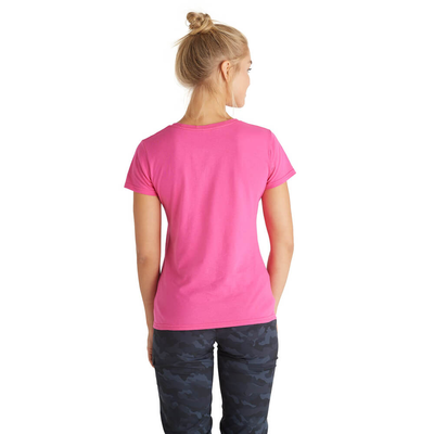 delta soft wholesale ladies short sleeve tee style 12500 back view