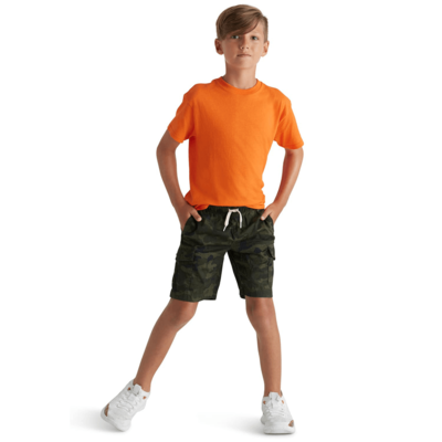 boy wearing short sleeve wholesale blank tee shirt delta pro weight style 65900