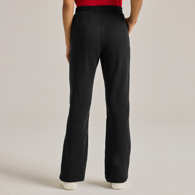 woman wearing black premiere pocket sweatpants 9343 back