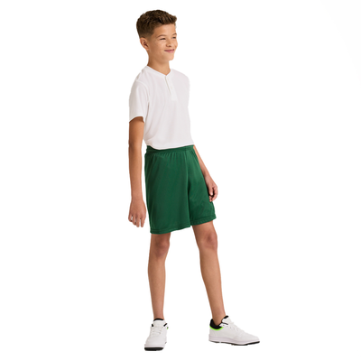 boy wearing white tee with green shorts B058